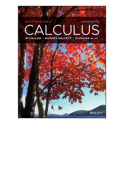 Test Bank For Calculus Single And Multivariable 8th Edition By Deborah Hughes Hallett Andrew