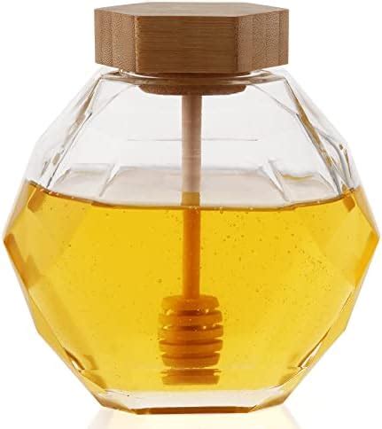 Amazon Umigy Pcs Oz Glass Honey Dispenser With Wooden Spiral