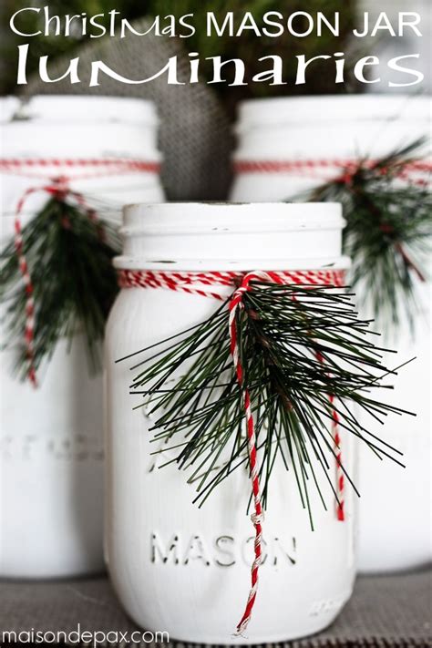 Christmas Mason Jar Luminaries