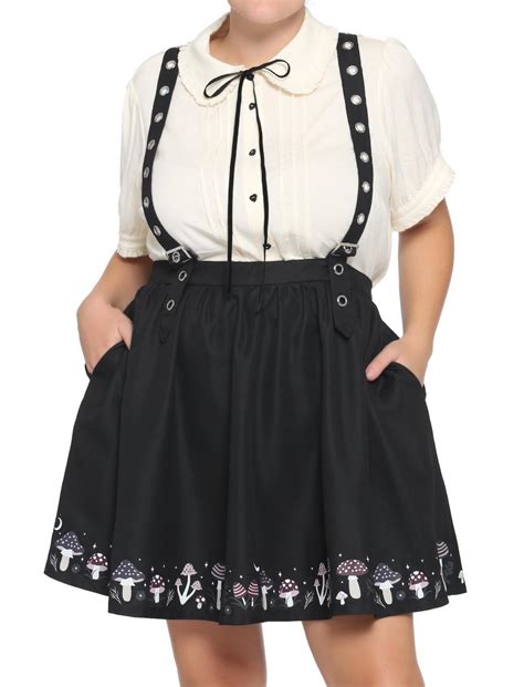 Mushroom Border Grommet Suspender Skirt Plus Size Hot Topic