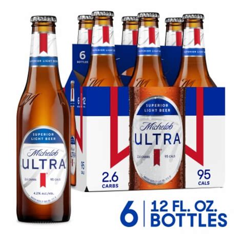 Michelob Ultra Superior Light Domestic Lager Beer 6 Bottle 12 Fl Oz