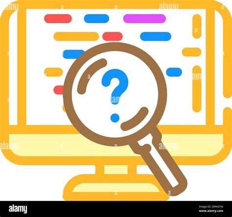 Code Review Software Color Icon Vector Illustration Stock Vector Image