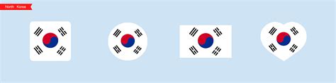 Bendera Nasional Korea Utara Ikon Bendera Korea Utara Untuk Desain Ui ...