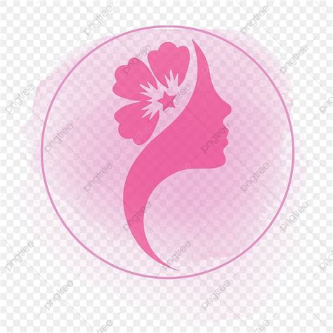 Gambar Logo Wanita Logo Kecantikan Cat Air Logo Kecantikan Merah Muda