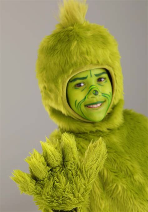 Dr Seuss Grinch Open Face Kids Costume