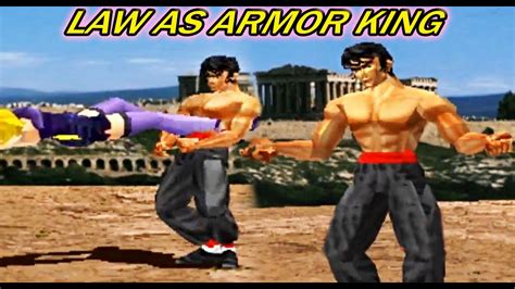 TAS Law With Armor King S Moves Gameplay Tekken 2 Arcade Version