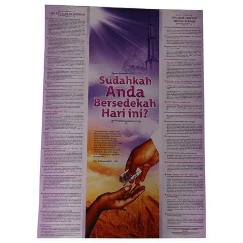 Jual POSTER ANDA BERSEDEKAH HARI INI PUSTAKA ARAFAH Shopee Indonesia