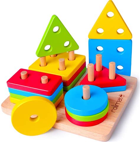 Rolimate Wooden Puzzle Shape Sorter | 30 Educational Montessori Toys ...