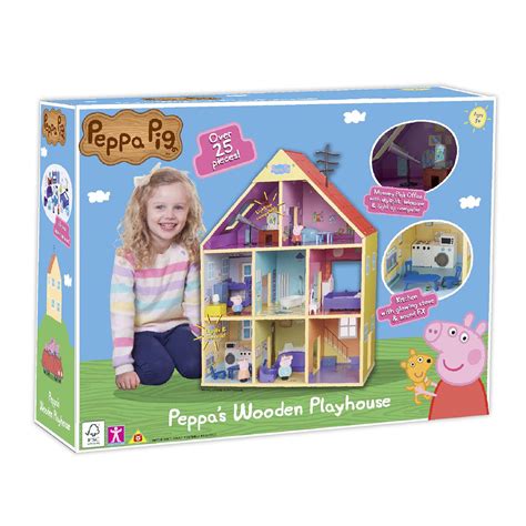 Set De Joaca Din Lemn Peppa Pig Casa De Joaca Cu Figurine Emag Ro