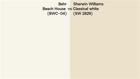 Behr Beach House Bwc Vs Sherwin Williams Classical White Sw