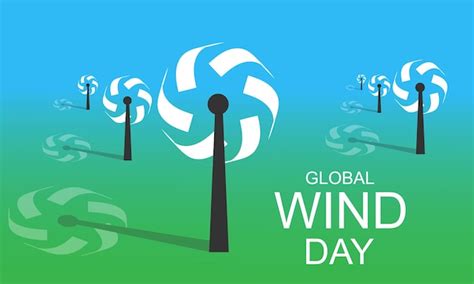 Premium Vector Global Wind Day Background Banner Card Poster Template