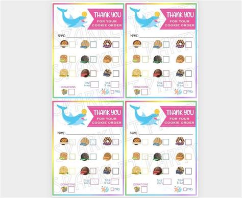 ABC Girl Scout Cookie Order Thank You Printable ABC Baker Cookies Form ...