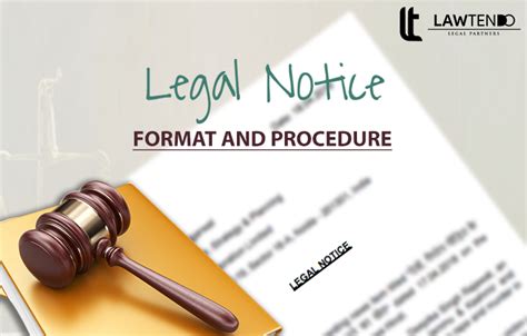 LEGAL NOTICE FORMAT AND PROCEDURE