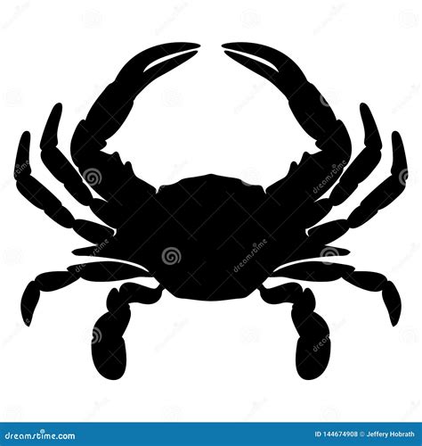 Crab Silhouette Isolated Vector Illustration Stock Vector