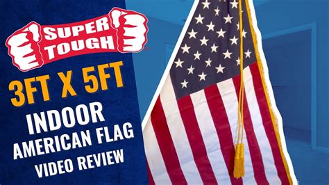 Super Tough 3ft X 5ft Indoor American Flag Flagpole Video Review