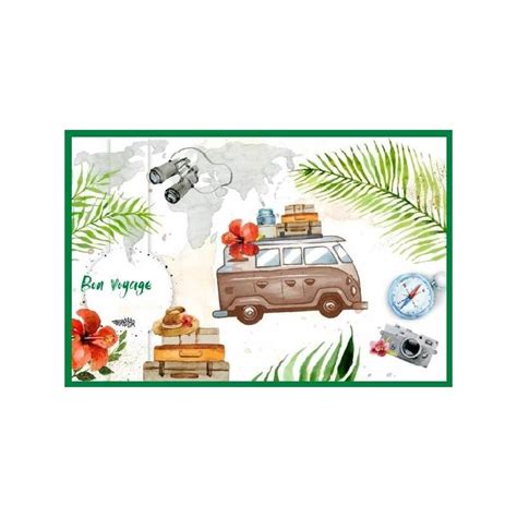 Carte Bon Voyage Mini Bus Et Valises