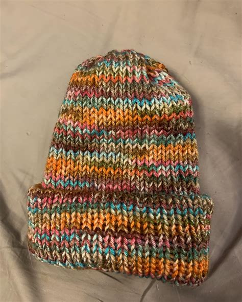 My knitting machine arrived today and I made a hat! : r/knitting