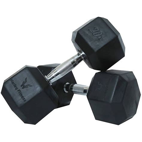 Harley Fitness Premium Rubber Coated Bouncing Hex Dumbbells Pair Active Fitness Store