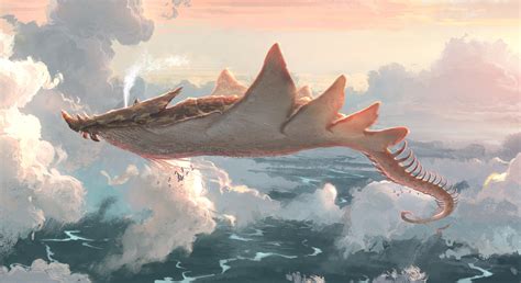 4k Flying River Jim Moore Clouds Fantasy Art Digital Art Whale