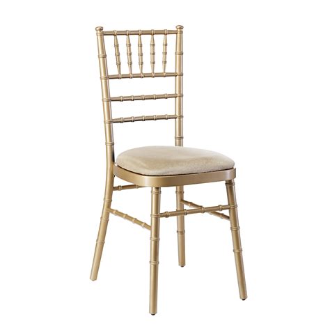 Champagne Chiavari Chairs Shown With Hard Tan Pad House Pads Are Soft