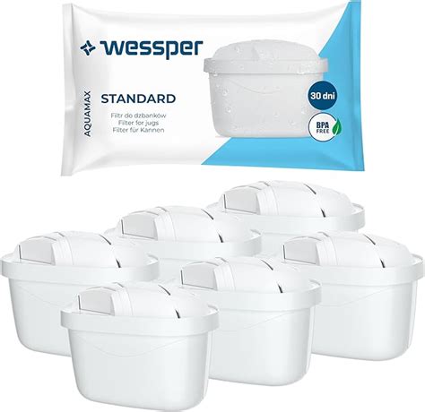 Wessper Filtro Acqua Per Caraffa Filtrante Compatibili Con Le Brita