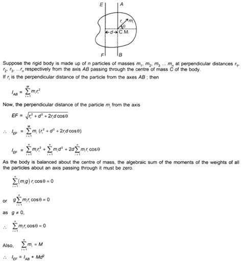 13.Derive parallel axis theorem