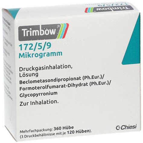 TRIMBOW 172 µg 5 µg 9 µg 120 Hub Druckgasinhalat 3 St mit dem E Rezept