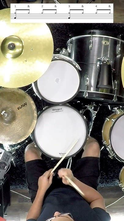 Basic Rock Drum Beats For Beginner Drummers With 8th Notes Shorts