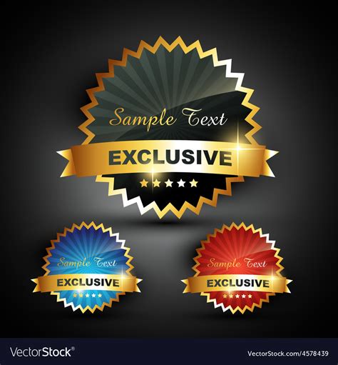 excluxive label royalty  vector image vectorstock