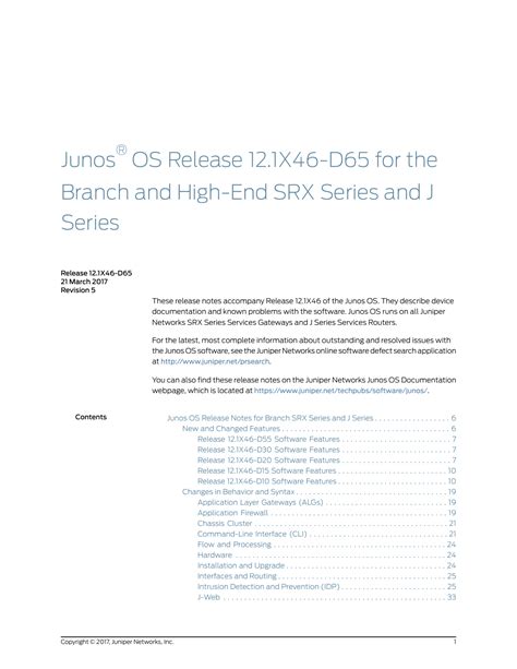 Junos OS 12 1X46 Release Notes Manualzz