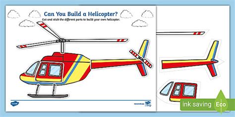 Helicopter Cutting Skills Activity (teacher made) - Twinkl