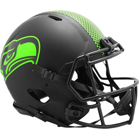 Seattle Seahawks Black Eclipse Authentic Football Helmet – The Speedy ...