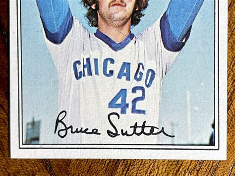 Hof Bruce Sutter Rc Topps Baseball Card Sharp Etsy