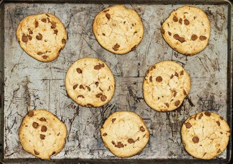 Premium Photo Background Of Rustic Tray Homemade Chocolate Chip Cookies