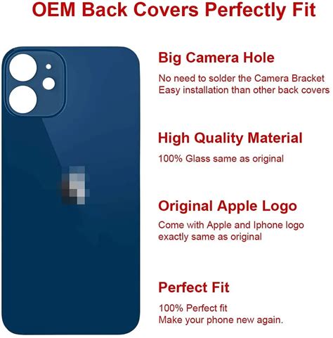 Factory Price Big Hole Back Glass For Iphone All Models Rear Housing