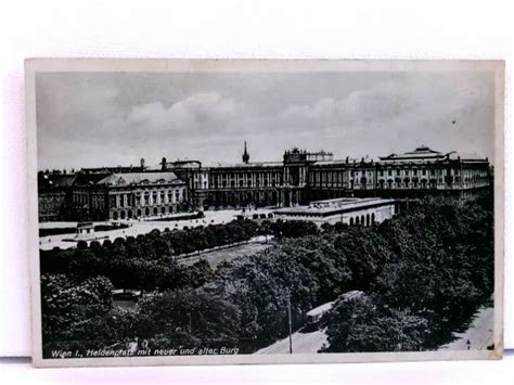 Ak Wien I Heldenplatz Mit Neuer Und Alter Burg Eur