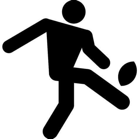 Rugby Player Kicking The Ball Vector Svg Icon Svg Repo