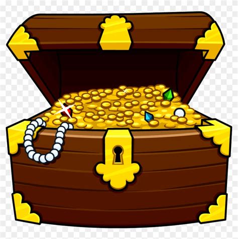 Digital Download Clipart Treasure Chest With Jewels JPEG and - Clipart Library - Clip Art Library