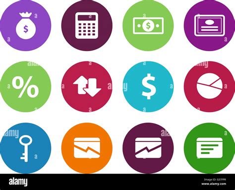 Economy Circle Icons On White Background Stock Vector Image And Art Alamy