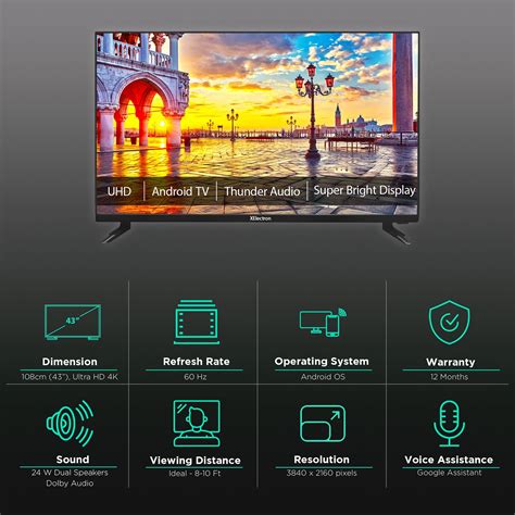 Buy Xelectron Series X Cm Inch K Ultra Hd Led Android Tv With