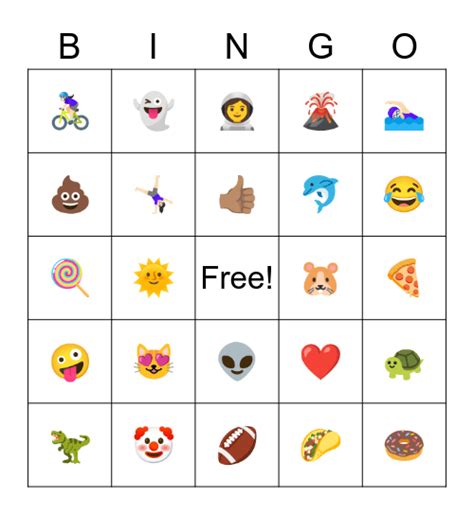 Free Printable Emoji Bingo Cards