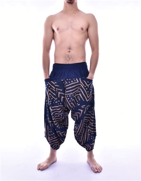 Ancient Pattern Style Samurai Pants Trouser Baggy By Watcharawaree