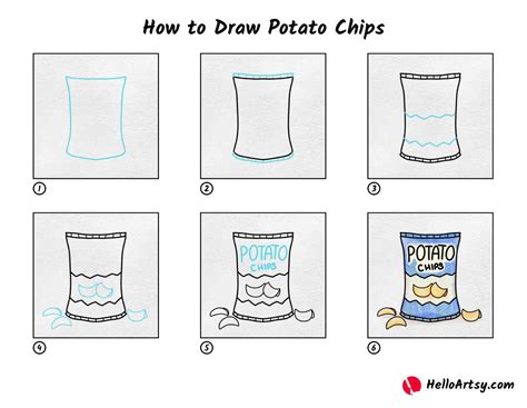 Drawing Step By Step Chip