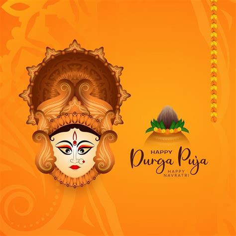 Durga Puja and Happy navratri goddess durga worship festival background ...