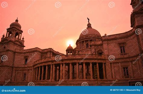 Victoria Memorial Museum At Sunset Stock Image Image Of Marble Dawn