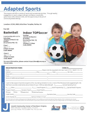 Fillable Online Adapted Sports Fax Email Print Pdffiller