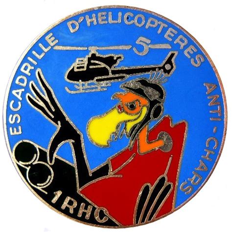 Insigne de la 5e escadrille dhélicoptères antichar du 1er RHC ALAT FR