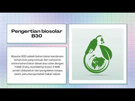 Mari Mengenal Biosolar B30 Tugas Kelompok Kimia Hijau YouTube