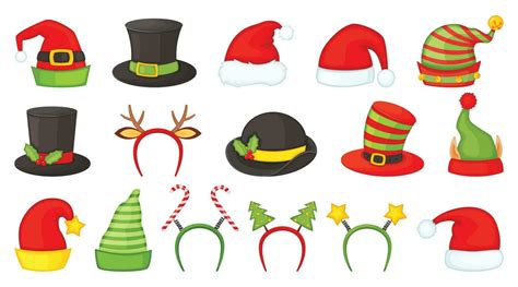 Cartoon Christmas Hats And Headbands For Xmas Costumes Santa Claus Hat