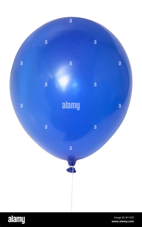 Blue Balloon Over White Stock Photo Alamy